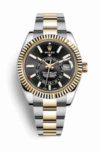 Rolex Sky-Dweller Stainless Steel / Yellow Gold / Black 326933-0002 (M326933-0002)